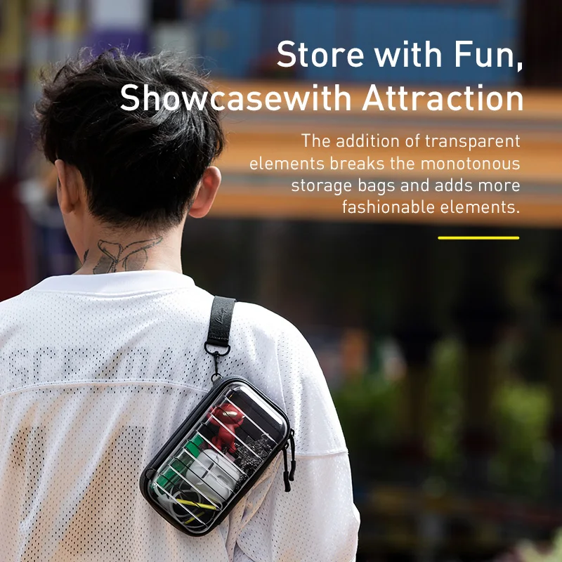 Baseus Shockproof Storage Bag USB Cable Card Charger Mobile Phone Earphone Bag PC Waterproof Organizer Bag Travel Accessories