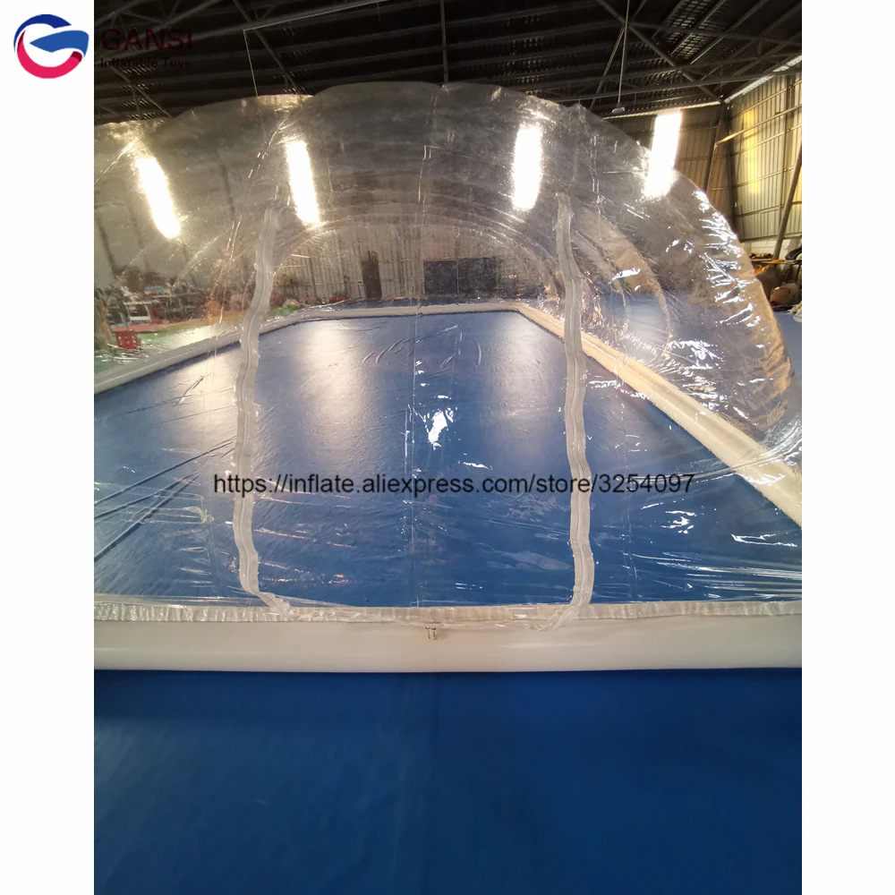 Preise PVC plane aufblasbare klare luft zelt für schwimmbad abdeckung outdoor blase zelte aufblasbare pool abdeckung zelt