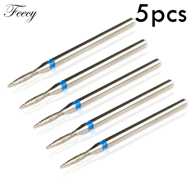5pcs Diamond Nail Drill Bit Kits Mill Cutter All For Manicure Machine Bit Tools Accessories Cuticle Clean For Removing Nail Gel E