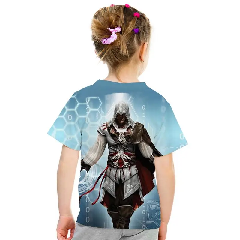 Лучшие игры Assassin's Creed детская 3D футболка одежда для мальчиков и девочек с 3d принтом, рубашка детская удобная модная футболка с короткими рукавами