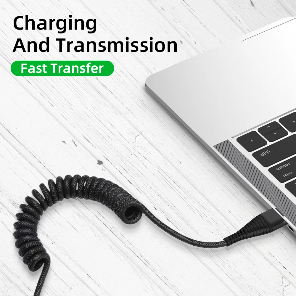 Robotsky Spring USB Cable Type C Fast Charging Data Line Spring Sync USB Charger Cable For XiaoMi Huawei Letv Samsung Micro USB