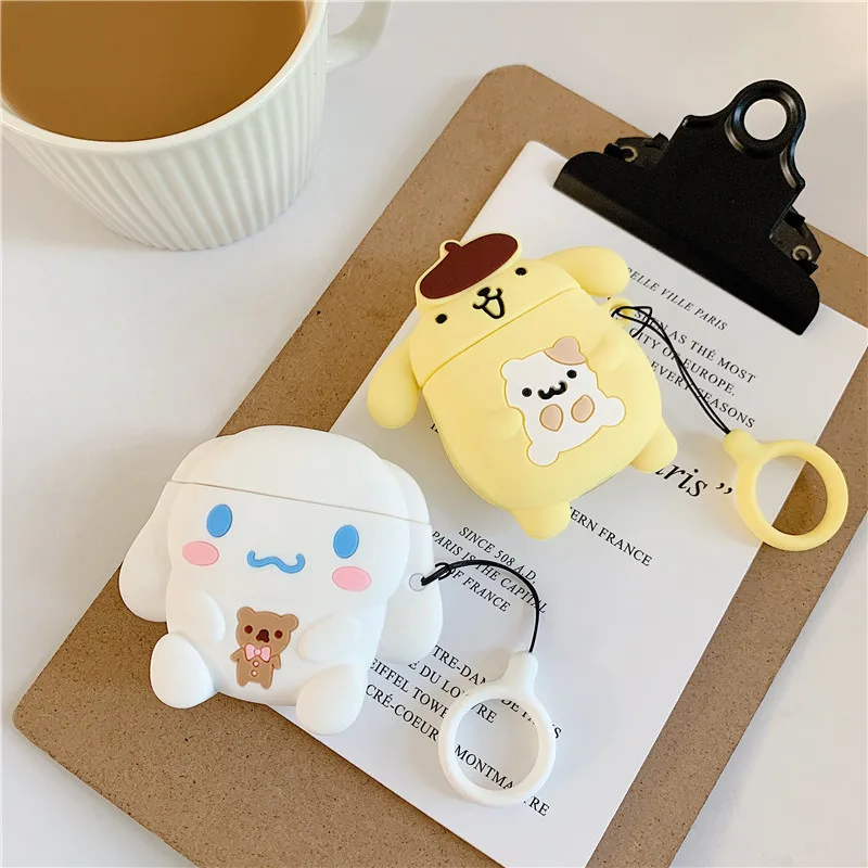 

For Airpods Case Dog Cute Cartoon Soft Silicone Wireless Earphone For Apple Airpod 1 / 2 Case Cover With Clip Funda