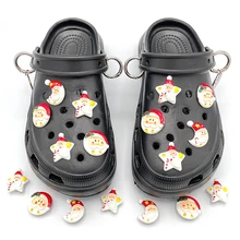 JIBZ – chaussures en résine croco, breloques de chaussures, dessin animé, épingles de décoration pour sabots de bébé, accessoires pantoufles, nouveau, cadeau de noël, 2021 