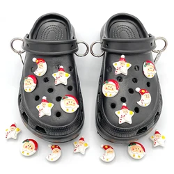 2021 New Original Christmas Gift Resin JIBZ Croc Shoe Charms Cartoon Shoe Pins Decoration For Baby Clogs Slippers Accessories