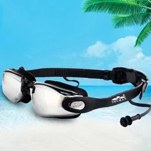 Очки для плавания es женские Обучающие Простые Стеклянные очки водонепроницаемые противотуманные с ушной затычкой цельные плавательные очки es для мужчин A
