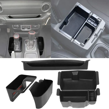 

Grab Tray Passenger Storage + Center Console Tray + Gear Shifter Console Storage Box for Jeep Wrangler JL 2018 2019 Interior Acc