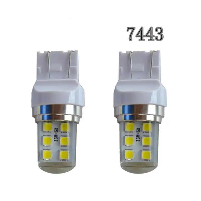 100 шт. T25 3157 T20 7443 стробоскоп мигание 12 SMD 2835 Светодиодный силиконовый стоп