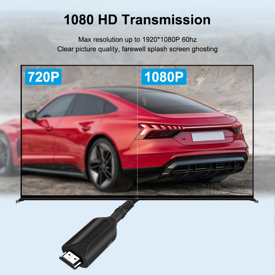1080P RCA AV-HDMI 호환 복합 어댑터 컨버터 AV2HDMI 어댑터, TV PS3 PS4 PC DVD Xbox 프로젝터용, MICR 케이블 포함