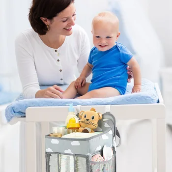 

Folding Baby Diaper Organizer Reasonable Layout and Powerful Space Holder Infant Nursing Nappy Storage Hanging Bag