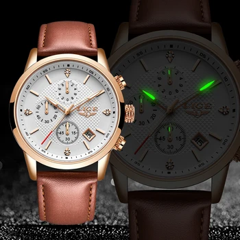 

LIGE 2020 New Watch Men Fashion Sport Quartz Clock Mens Watches Brand Luxury Leather Business Waterproof Watch Relogio Masculino