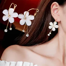 ES763 большие круглые серьги Очаровательные хрустальные цветочные модные ювелирные серьги Американский и Европейский стиль Brincos Bijoux женский подарок