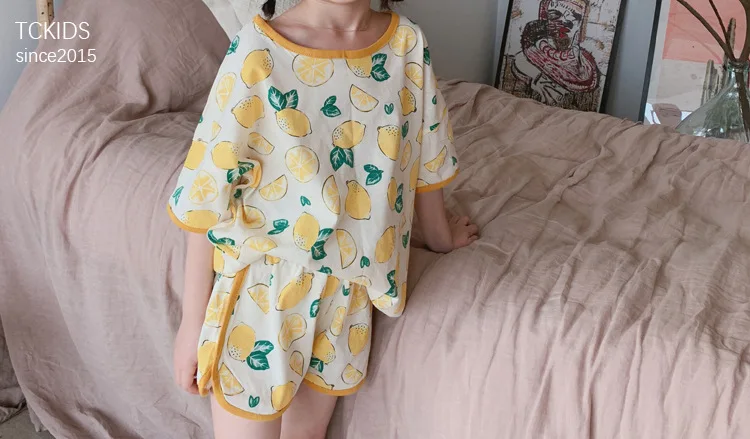 Tckids детская одежда настраиваемый 19 летний настраиваемый-фруктовый лимонный узор детский декоративный домашний комплект