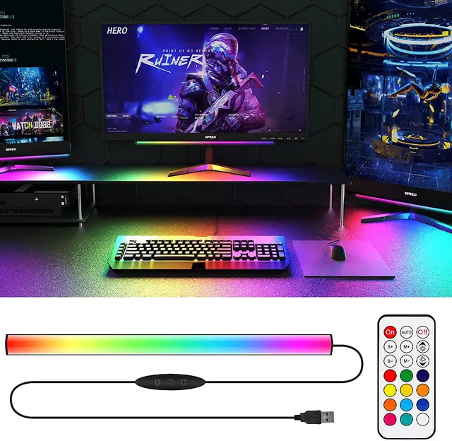Under Monitor Light Bar RGB Dreamcolor Ambient Neon Sign with Remote