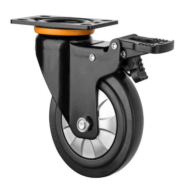 

Manufacturers Direct Selling Truckle 3-Inch 4-Inch 5-Inch Tablet Brake Rubber Er Wheels Industrial Mechanical Equipment Universa