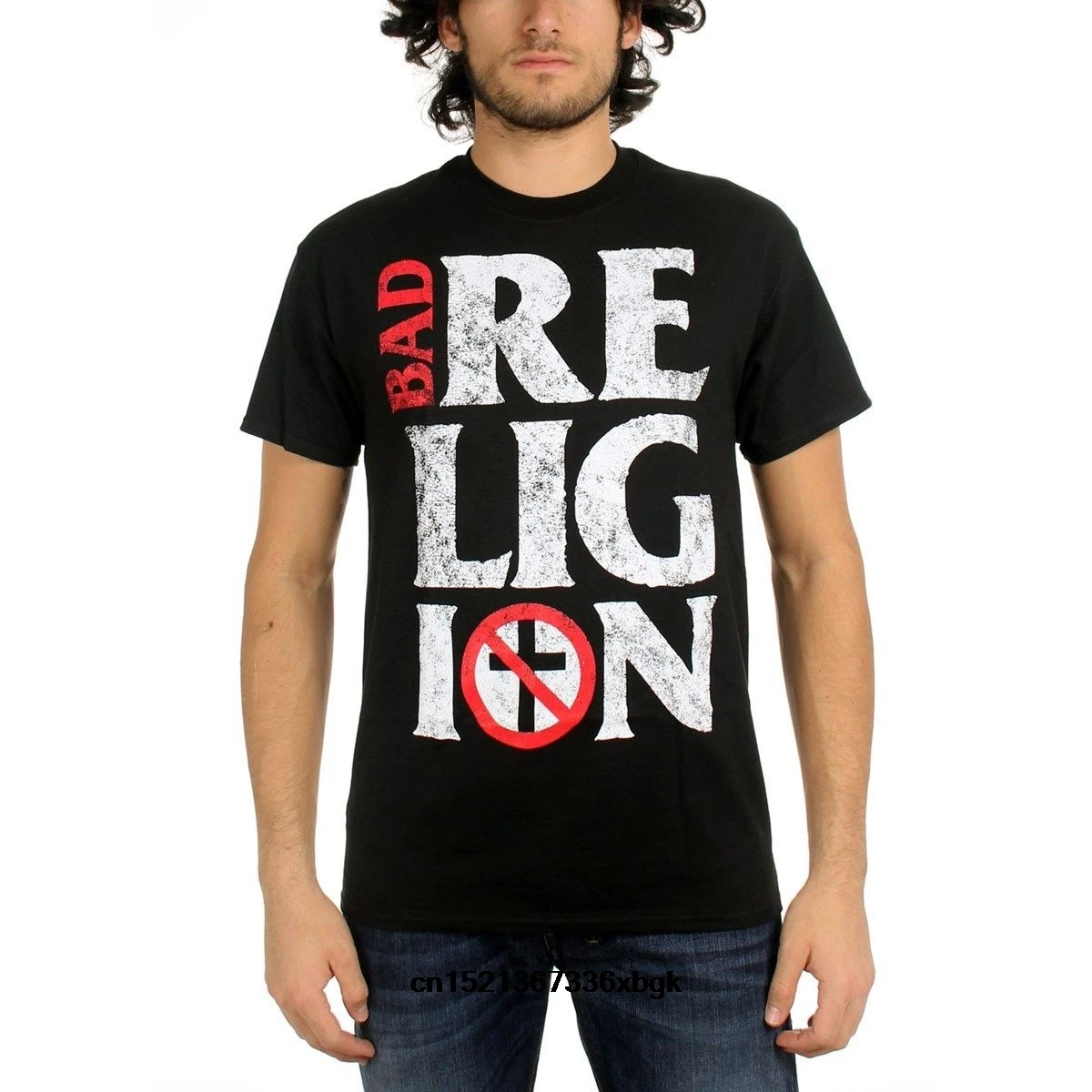 Футболка с логотипом Bad religion, Официальный Лицензированный круглый вырез,, Мужская футболка из натурального хлопка, топ, футболка