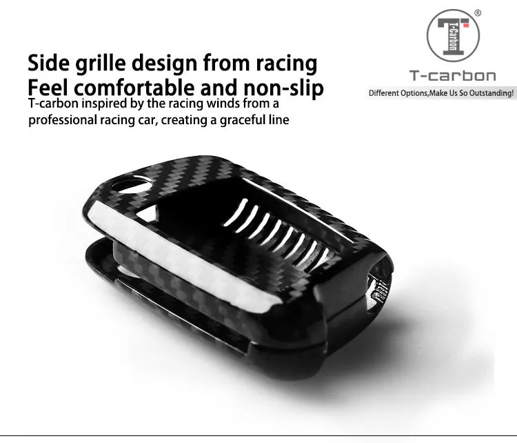 Car styling car shell key case For skoda minri A7 A7 For Volkswagen car carbon fiber protection accessories car styling