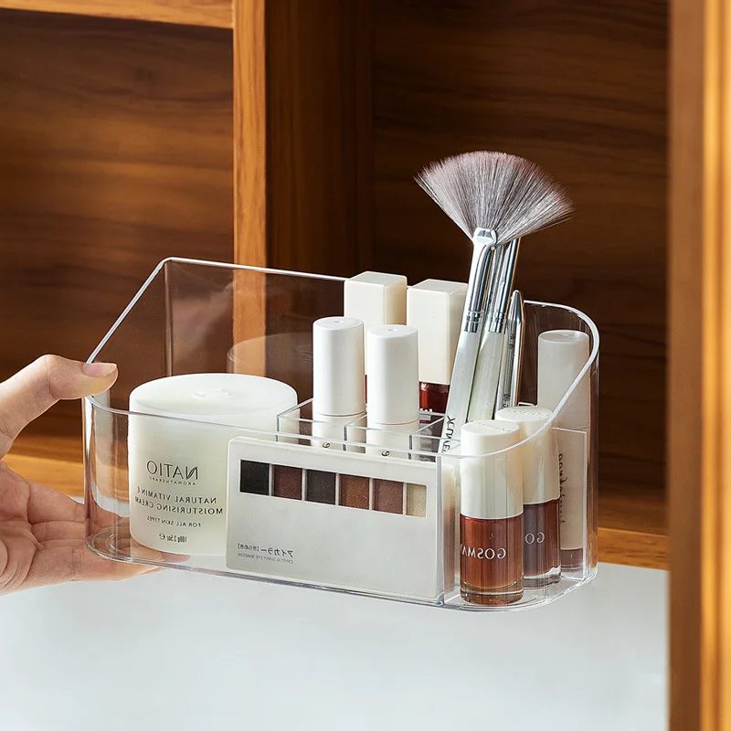 

Clear Makeup Organizer Storage Adjustable Cosmetic Lipstick Jewelry Brush Holder Clear Plastic Cosmetic Makeup Palette Organizer