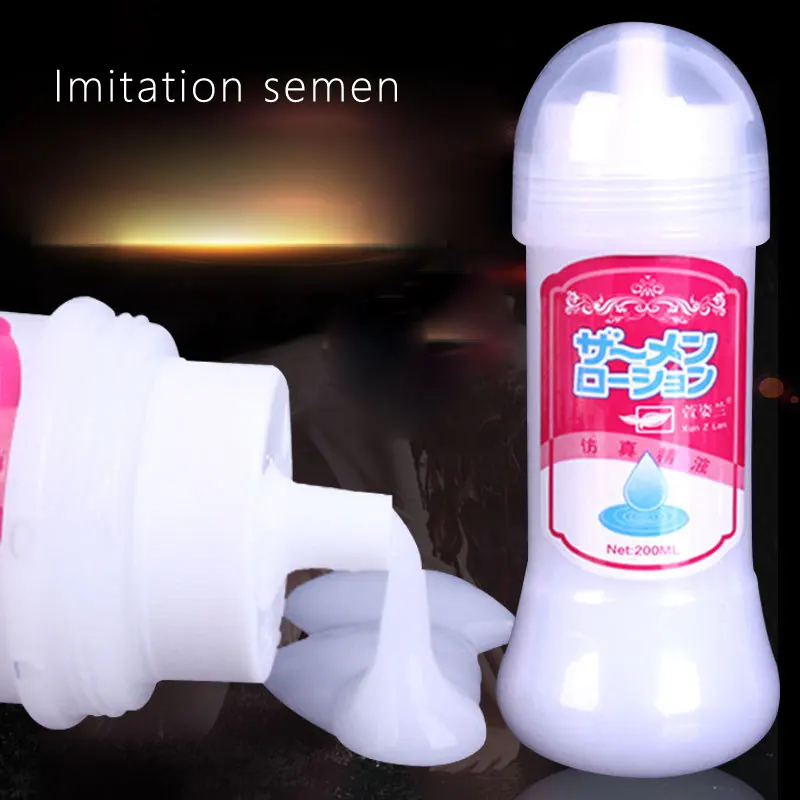 Imitation Semen Lubricant 200ML Vaginal Creamy Lubrication for Anal Sex Water Base Lubricant Sex Oil sex lubricant