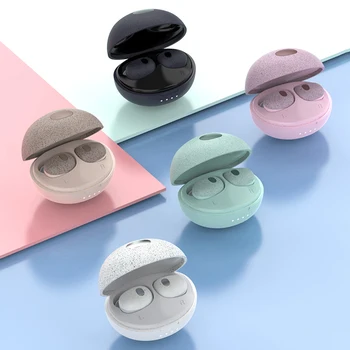 

T2S Pebble Wireless Bluetooth Headset Bluetooth 5.0 Automatically Coupled 6D Noise Cancelling Headphones HIFI Sound Quality Bina