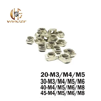 

T nut 20 30 40 45- m3 M4 M5 Hammer Head Fasten Nut M5 Connector Nickel Plated for 20 30 40 45 series T Slot Groove
