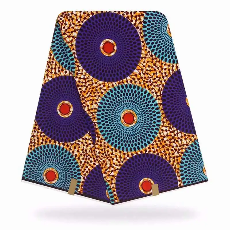 Модный новейший дизайн настоящий голландский настоящий воск, африканская набивная ткань хлопок высокое качество восковая ткань для платья - Цвет: as picture