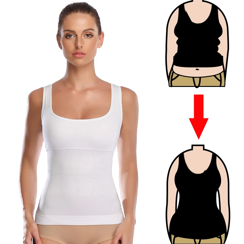 Fajas Reductoras Modeladoras para Mujer, sujetador moldeador de cuerpo  mágico, moldeadora camiseta sin mangas, camiseta de compresión, corsé US