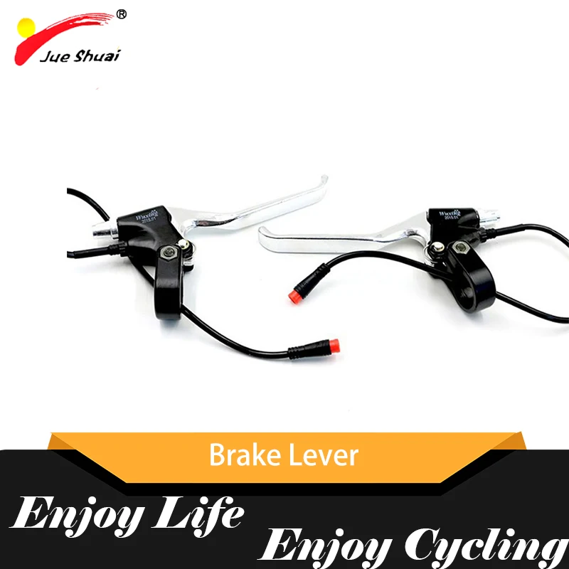 

Light Alloy Silver Electric Bike Brake Lever 17cm Cable Length Waterproof Plug Wire Electric Bike Mountain Road Bicycle Parts