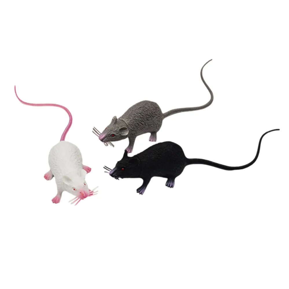 

6Pcs Simulation Mouse Halloween Funny Rat Plastic Rat Halloween Decoration Prank Halloween Party Decoration Set About 20*4.5*4cm