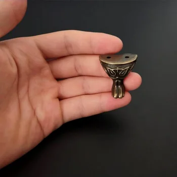 

4/Piece Antique Alloy Foot Home Sole Wooden Box Decorative Leg Corner Furniture Leg Decorative Foot