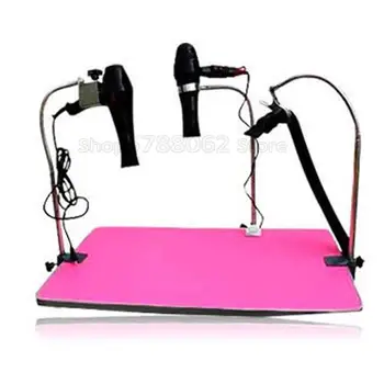 

Stainless Steel Pet Grooming Dryer Holder Rust-proof Supporter for Pet Angle Free Adjustable Foldable Hair Dryer Stand