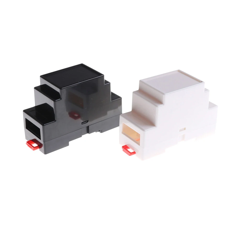 

1PC HUXUAN 88x37x59mm Plastic Electronics Box Project Case DIN Rail PLC Junction Box 2Colors