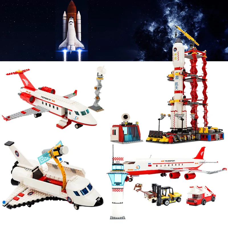 Legoing Creator Technic Aerospace Spaceship Shuttle Rocket Launch Base Model Building Blocks Legoed City Airport Bricks Kid Toys