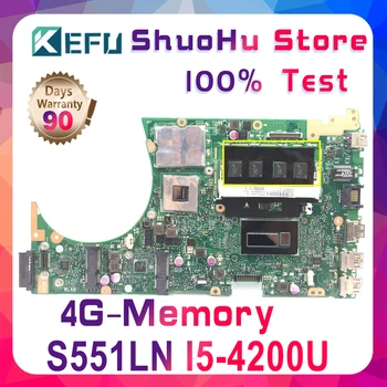 شراءKEFU S551LN ل ASUS S551L S551LB R553L V551L CPU I5-4200U GT840M 4GB RAM اللوحة الأم اختبار 100% العمل الأصلي اللوحة الرئيسية
