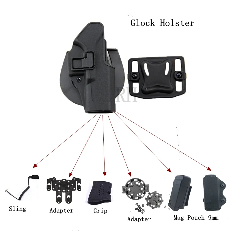 Новинка кобура Glock тактическая с ремнем для правой/левой руки кобуры пистолета 17