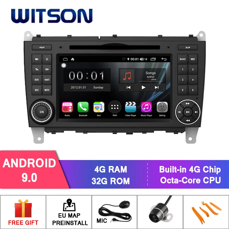 WITSON S300 Android 9,0 Восьмиядерный(Восьмиядерный) Автомобильный dvd-плеер gps для MERCEDES-BENZ CLK W209(2004-2011) CLS W219(2004-2008
