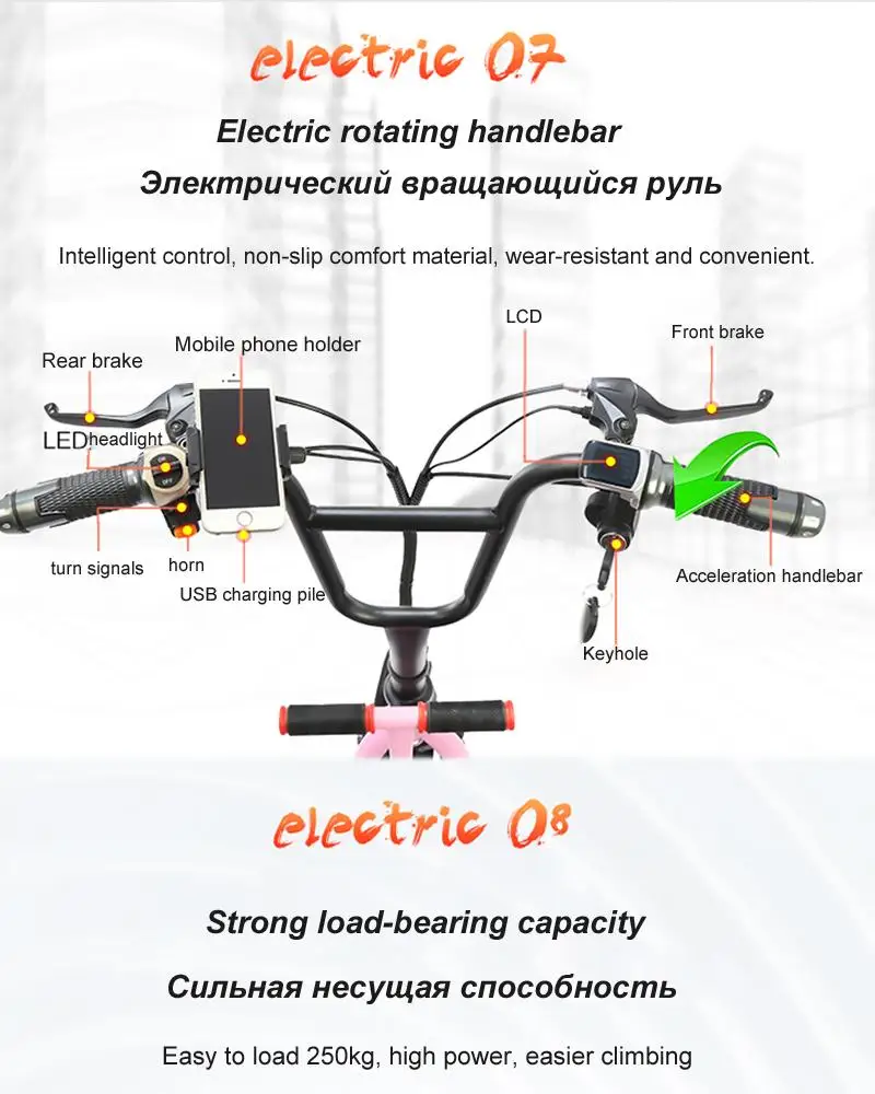 Electric City e Bike 12 Inch Electric Bicycles 48V 350W Folding Electric bicycle Pet Basket/Baby Child Seat Removable Battery 5