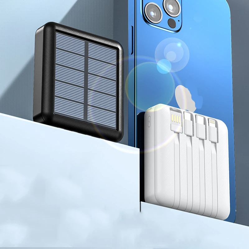 30000mAh Mini Solar Power Bank Portable External Battery Charger Powerbank for iPhone 12Pro Huawei Samsung Xiaomi Mini Poverbank power bank 10000