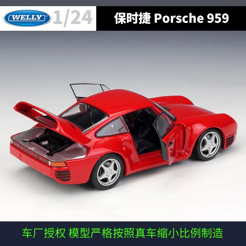 Welly 1:24 Porsche 959 Roadster модель автомобиля из сплава Diecasts& игрушечные транспортные средства коллекционные подарки не пульт дистанционного управления Тип транспортная игрушка