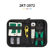 Ensemble d'outils de câblage de tête de cristal, réseau multifonctionnel, domestique, dénudage, sertissage tangentiel, testeur, Kit d'outils, outil de réparation à domicile 8 pièces