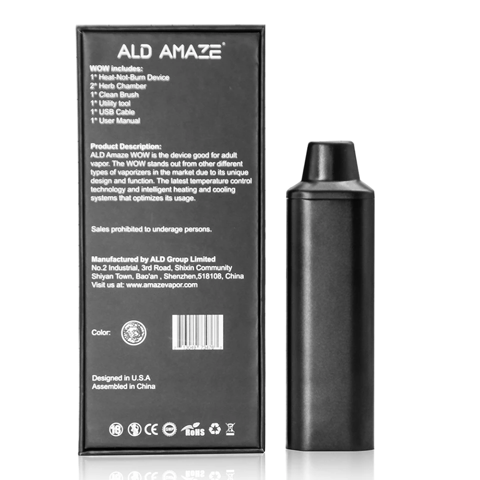 ALD AMAZE dry herb vaporizer kit smoke herbal electronic cigarette vaporizer portable vape pen with 0.96 inch big Oled display (13)