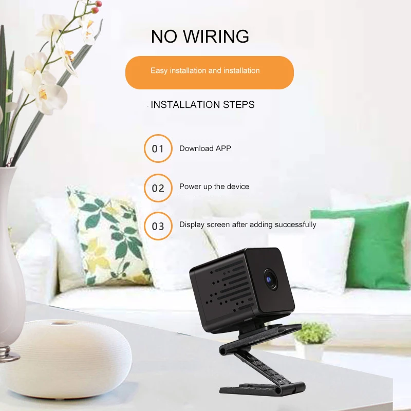 

1280*720 Wireless Infrared Night Vision 1/4 CMOS HD Camera Intelligent Remote WiFi Monitoring Camera 3.6mm Lens IP Camera