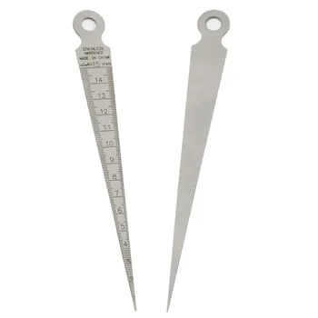 

1pc 1-15mm Stainless Steel Taper Gauge Feeler Gap Hole Metric Measuring Tool