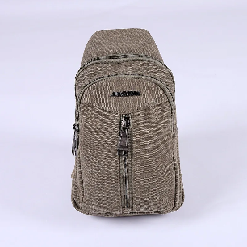 

Men Chest Bag Canvas Wear-Resistant Multi-functional Outdoor Backpack Oblique Travel Fashion Charger