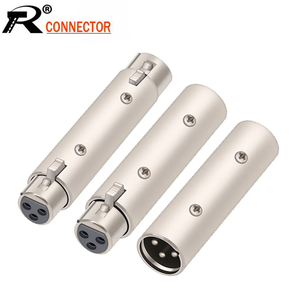 1 шт./лот 3Pin XLR гнездо-гнездо Аудио Микрофон Mic адаптер Коннектор xlr штекер-штекер |