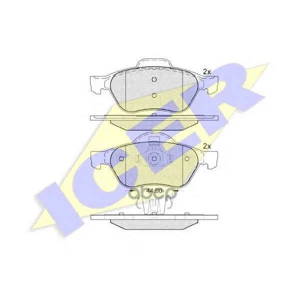 181860_колодки Дисковые Передние! Renault Laguna Iii/Twingo/Wind 1.2-1.6i/1.5-3.0dci 07 Icer 181860 Icer арт. 181860