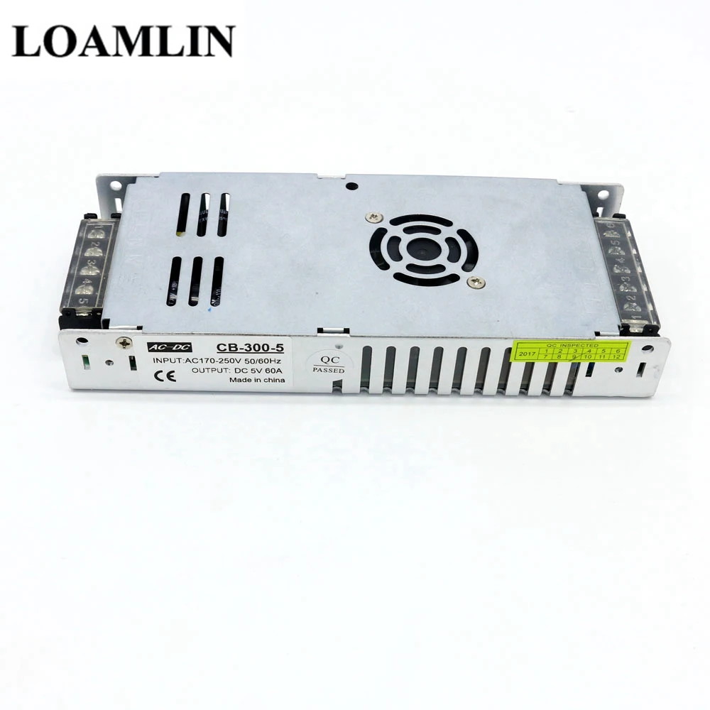 Источник питания DC5V 60A трансформатор освещения для светодиодной ленты переключения света драйвер адаптера питания
