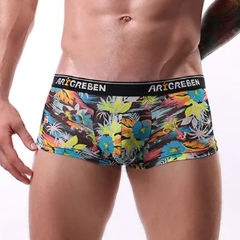 

Men Boxers Shorts Underwear Men Home Underpants Printed Men Boxer Cuecas Cotton Soft Male Panties Homme Underwear Men Tli217