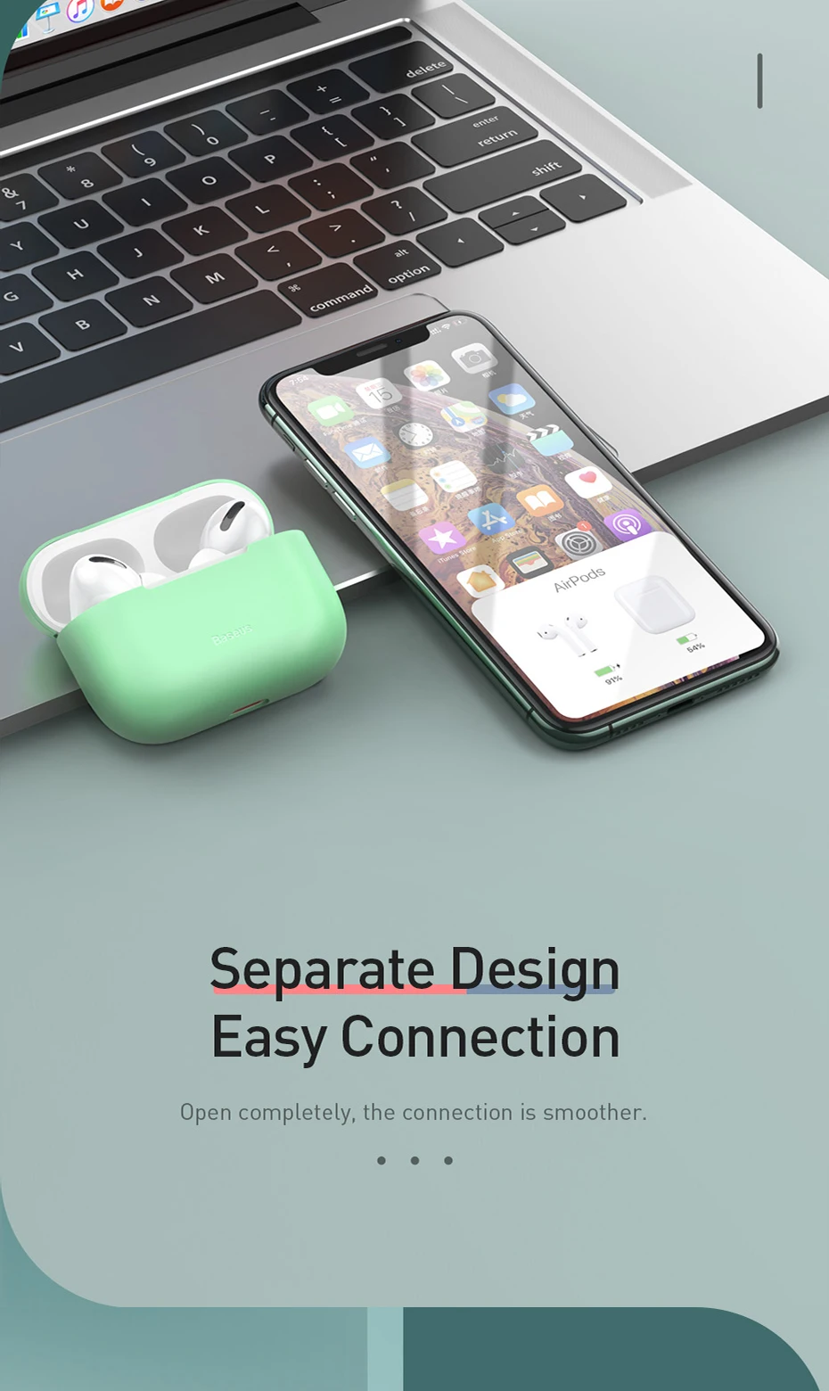 Baseus силиконовый чехол для airPods Pro, защитный чехол для Apple, беспроводные Bluetooth наушники, роскошный популярный черный