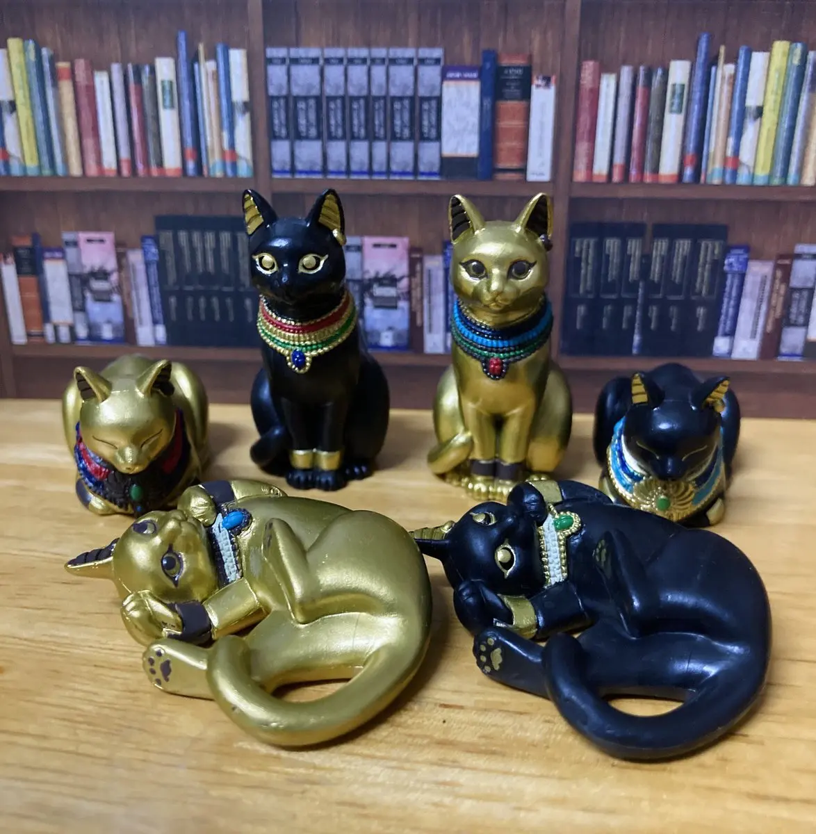 

pvc figure model toy Egyptian basset cat 6pcs/set