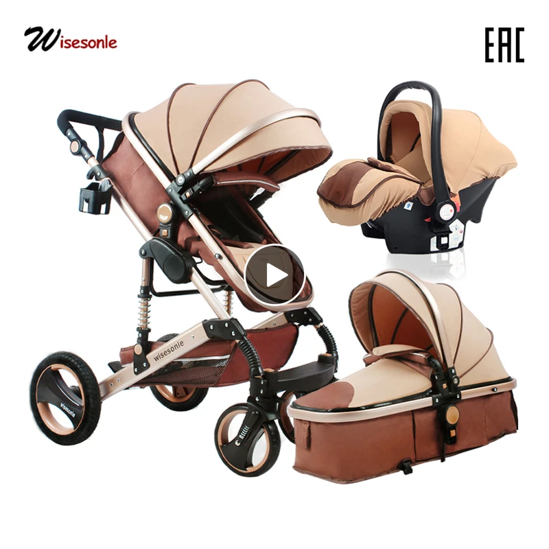 Wisesonle baby stroller 2 in 1 stroller lying or dampening folding light  weight two sided child four seasons Russia free shippin|stroller 2 in  1|stroller strollerstroller weight - AliExpress